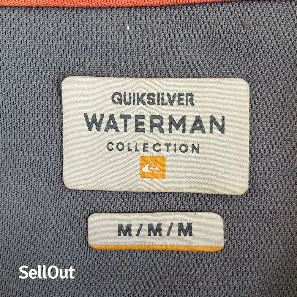 Quiksilver Men's Polo Shirt Orange Short Sleeve Size M Lightweight - Picture 2 of 4